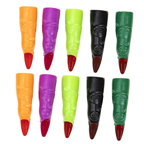 Abaodam 40St Halloween-Nagelset gotische falsche Nägel Hexenfinger Halloween-Hexennägel Streich DIY Nails Halloween schminke gefälschte Finger selber Machen gefälschte Hexennägel Plastik von Abaodam