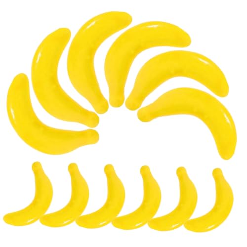 Abaodam 40st Mini-fruchtmodell Nachgeahmte Banane Gefälschte Bananenfrucht Bananen-displaymodell Lebensechte Bananen-Requisite Künstliches Obstdekor Künstliches Bananendekor Schaum von Abaodam