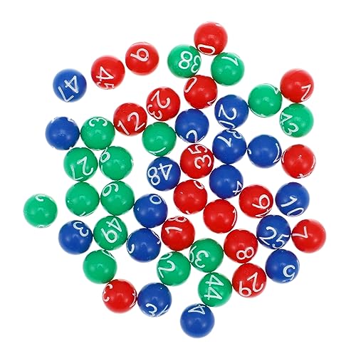 Abaodam 49 STK Ball der Lotteriemaschine Tombola Bingo-Zahlenkugeln Lotto Schwimmbad Bingo Kugeln Party Games partyspiel Plastikbälle zu verlosen Bingo Zahlenkugel aus Kunststoff von Abaodam