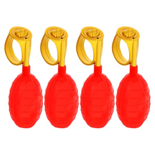 Abaodam 4Pcs Wasserspray Ring Streich Props Wasser Squirt Spielzeug - Rotes Wasser Squirt -Spielzeug Ring Schwarzes Spielzeug Für Aprilscherz Tag Neuheit Streichparty Gunst von Abaodam