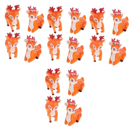 Abaodam 4sets Mikro-landschaftsverzierung Animal Figures Tooniesfiguren Blumentöpfe Laufstall Dekoring Hirsch Mini-hirschfigur Miniatur-hirschdekorationen Pvc 4pcs*4 von Abaodam