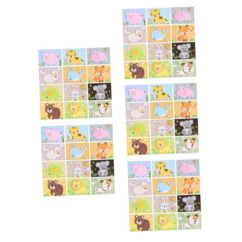 Abaodam 5 Sätze 5 Sets DIY Aufkleber Kits Basteln Für Tierkunst Und Basteln Bastelaufkleber Aufkleber Für Aufblasbares Für Puzzles Eva 12 Blätter * 5 12 Blatt * 5 von Abaodam