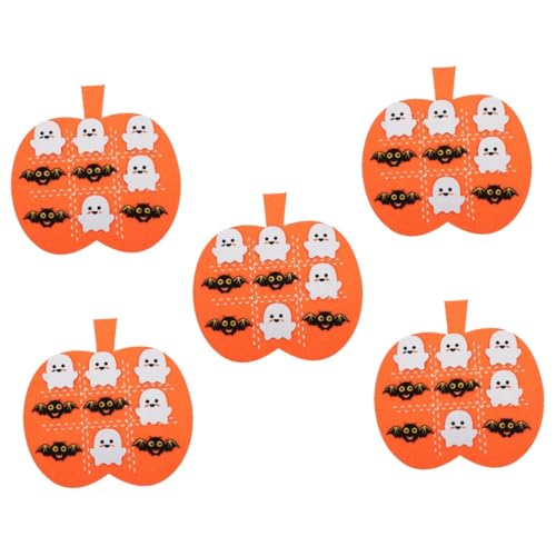 Abaodam 5 Sätze Halloween Filz Matte Kürbis Aus Filz Für Halloween Selber Machen Denkspiel Denksportspielzeug Kürbisverzierung Aus Filz Selber Machen Bildungsspielzeug Gefühlt Orange von Abaodam