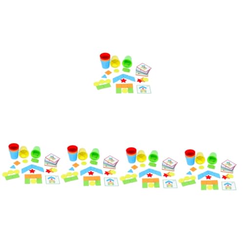 Abaodam 5 Sätze Spielzeug zum Sortieren von Farben Puzzle-Sortierspiel Lernspielzeug für Kinder Stapelblock Toys Kleinkind Spielzeug Farberkennungsspielzeug Mathe-Lernspiel Plastik von Abaodam