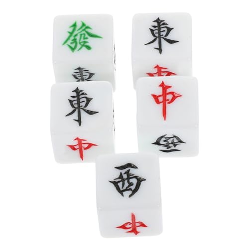 Abaodam 5 Stück 22 Mm Mahjong Würfel Zubehör Party Würfel Acryl Würfel Requisite Dekorative Mahjong Würfel Große Würfel Spiel Requisite Würfelspiel Spielzeug Würfel Layouts von Abaodam