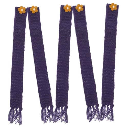 Abaodam 5 Stück Gestrickter Kleiner Schal aus Wolle Cute Decor doll Accessories Puppenkleidung und Accessoires Mädchen Mini-Hauspuppenschal dekorativer Puppenschal Garn Navy von Abaodam