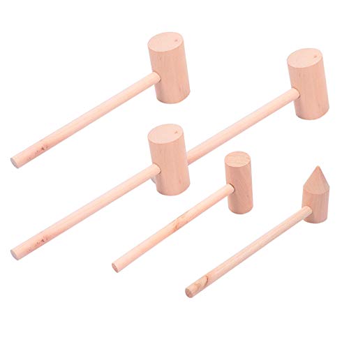 Abaodam 5 Stück Kleiner Holzhammer Mini Schlagspielzeug Musikspielzeug Babyspielzeug Mini Kuchenhammer Lernspielzeug Kleiner Hammer Puzzle Spielzeug Mini Hammer Spielzeug Kleines von Abaodam