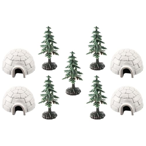 Abaodam Miniatur-weihnachtsfiguren-Set Lebensechtes Mit Baummodell-Spielzeug Für Jungen Und Mädchen von Abaodam