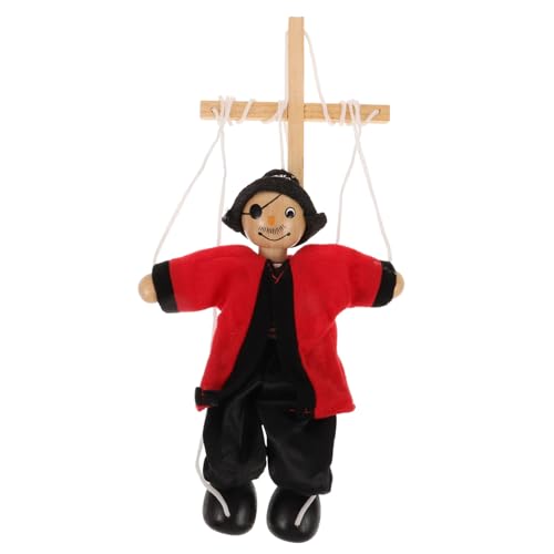 Abaodam 5 Stück Schnur Marionette Piratenpuppenspielzeug Puppen Für Puppentheater Clown Plüschtier Clownfiguren Lustige Piratenschiffe Clownpuppe Plüsch Handpuppe Clown-Puppe Stoff Black von Abaodam