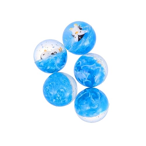 Abaodam 5 Stück Spielzeug Hüpfbälle Partygeschenke Schulpreisball Lustige Hüpfbälle Hüpfsportball Große Hüpfbälle Kleine Hüpfbälle Tier Hüpfbälle Kinder Hüpfball Aus Gummi Blau von Abaodam