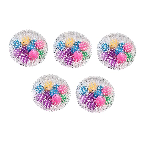 Abaodam 5 Stück Squeeze Vent Ball Kinderspielzeug Ball Kinderspielzeug Spielzeug Kind Ball Spielzeug Squeeze Ball Spielzeug Kinder Vent Spielzeug Squeeze Spielzeug Buntes Material von Abaodam