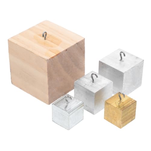 Abaodam 5 Stück Teiliges Dichtewürfel Set aus Kupfer Metall Aluminium Holz mit Haken für Wissenschaftliche Experimente Vielseitig Einsetzbar für Physikunterricht und Demonstrationen Abaodam 5 Stück Teiliges Dichtewürfel Set aus Kupfer Metall Aluminium Holz mit Haken für Wissenschaftliche Experimente Vielseitig Einsetzbar für Physikunterricht und Demonstrationen von Abaodam