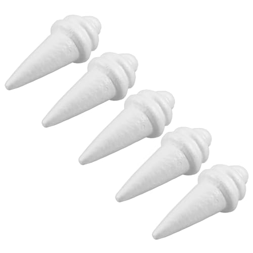Abaodam 5 Stück Teiliges Polystyrol Schaumstoff Eiswaffel Bastelset für Weißes Künstliches Eiscreme Modell DIY zum Bemalen Sicherer Schaumstoff für Heimdekoration und Partyspaß Abaodam 5 Stück Teiliges Polystyrol Schaumstoff Eiswaffel Bastelset für Weißes Künstliches Eiscreme Modell DIY zum Bemalen Sicherer Schaumstoff für Heimdekoration und Partyspaß von Abaodam