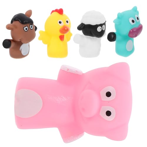 Abaodam 5 Stück Tierfingerpuppenpuppen Die Marionetten Kinderspielzeug Eltern Kind Spielspielzeug Cartoon Handpuppenspielzeug Cartoon Puppenspielzeug Kinderspielzeug Interaktives Eltern von Abaodam