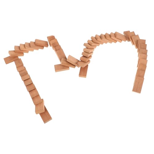 Abaodam 50 Stück Domino-Spiel Mini Dominosteine Mini-brettspiele Dominotische Für Jungen Dominosteine ​​aus Holz Leichte Reise-dominosteine Dominospielzeug Aus Holz Hölzern Light Brown von Abaodam