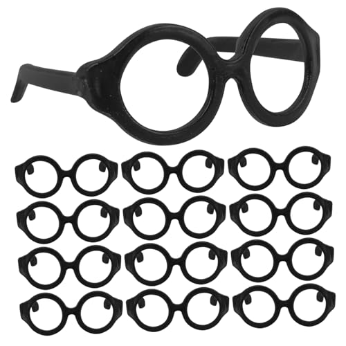 Abaodam 50 Stück Puppenbrille Accessoires Für Puppenkleidung Dekorative Glasdekore Puppe Verkleidet Brille Puppe Verkleiden Zubehör Puppe Mini-Brille Entzückende Mini-Brille Plastik Black von Abaodam