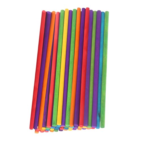 Abaodam 50 Stück Rhythmusstab Für Kinder Bunter Runder Holzstab Musikinstrumente Musiksticks Für Anfänger Rhythmussticks Für Musik Rhythmusstock Instrumente Für Kinder Hölzern von Abaodam