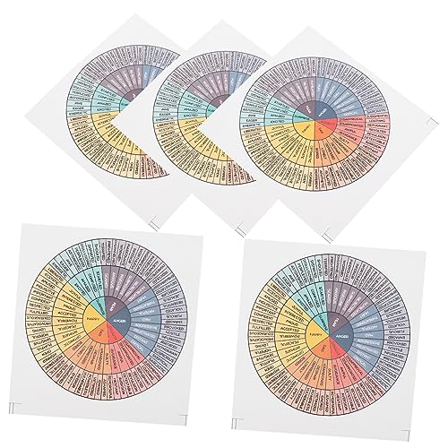 Abaodam 5St Aufkleber Scrapbooking Sticker Stickers for Laptop Geschenkidee Scrapbook Sticker stickbild Handytasche Emotionsrad Magnete aus Gefriermaterial Gefühlsrad Papier Colorful von Abaodam