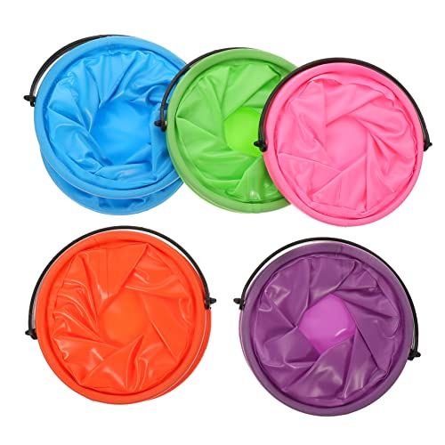 Abaodam 5St Eimer Deckel zusammenklappbar Flasche wiederverwendbar Behälter Foldable Bucket wassercontainer putzkübel spielzeugtonne sandwanne Obstwaschbecken Campingzubehör Kochen PVC von Abaodam