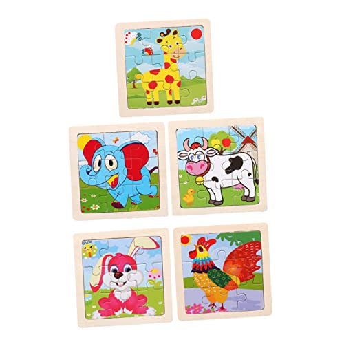 Abaodam 5St Kinderspielzeug aus Holz Kinder entwicklung kindliche entwicklung kinderentwicklung Kinder rätsel Kinder Puzzle lustige Puzzlespielzeuge Frühpädagogisches Spielzeug Bambus von Abaodam