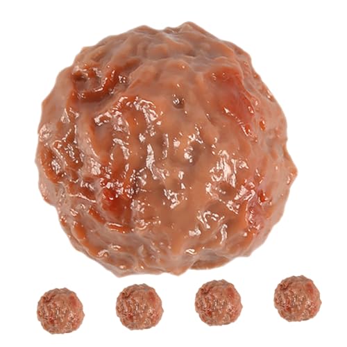 Abaodam 5St Simulierte Rindfleischball-Requisiten künstlicher Fleischbällchen lebensechte Fleischbällchen Kunststoff-Beefball Fotoprop für Küche gefälschte Lebensmittel realistisch PVC von Abaodam