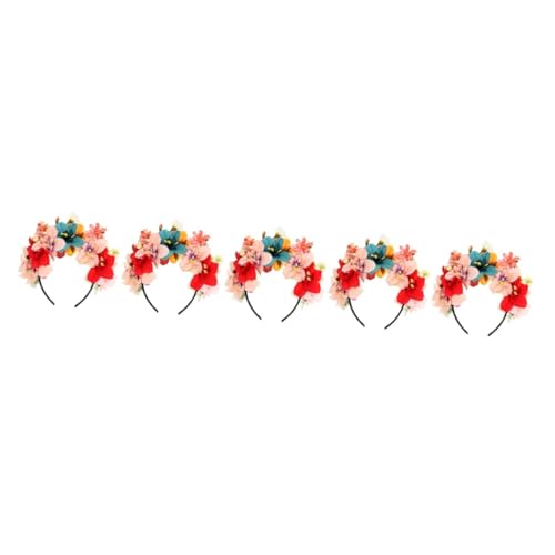 Abaodam 5St Stirnband aus künstlichen Blumen Blumenkrone Hochzeits-Stirnband mit Blumenmuster wedding hair accessories hochzeits haarschmuck Blumenstirnband für frauen Blumenkranz Krone von Abaodam