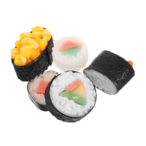 Abaodam 5St Sushi-Modell Reis-Modell Reis Requisiten Japanisches Modell Mehrzweckgriffe künstliches Modell Sushi zubehör Sushi-Deko Sushi-Ornament gefälschte Lebensmittel realistisch PVC von Abaodam