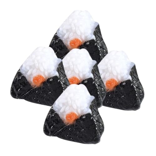 Abaodam 5St Sushi-Reisbällchen gefälschte Reisbällchen realistisch Snack für die Spielküche japanische küche japanisch Essen Mini-Essen Snacks Mini-Snack-Modell-Dekor Mini-Snack-Ornament von Abaodam