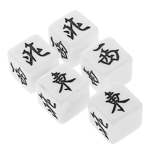 Abaodam 5St Würfel für Spiel boardgame настольная игра spielewürfel tabsy brettspiel spielwürfel polyedrische Würfel Mahjong-Würfel Spiel Würfel Mahjong-Zubehör Acryl-Würfel-Requisite von Abaodam