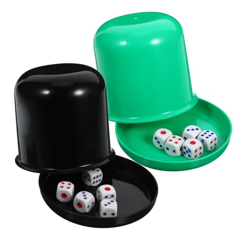 Abaodam 5St Würfelbecher d6 Würfelwürfel Spiel Poker-Würfelschüttler Shaker Würfel und Becher Würfelstapelbecher wichtelgeschenke lustig von Abaodam