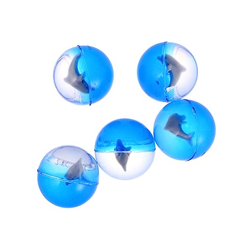 Abaodam 5St pädagogisches Spielzeug Stretch-Ball-Spielzeug Lernspielzeug lustige Hüpfbälle klare Wasserbälle Hüpfbälle Partygeschenke Ball mit hoher Sprungkraft Transparente Kugel Blue von Abaodam