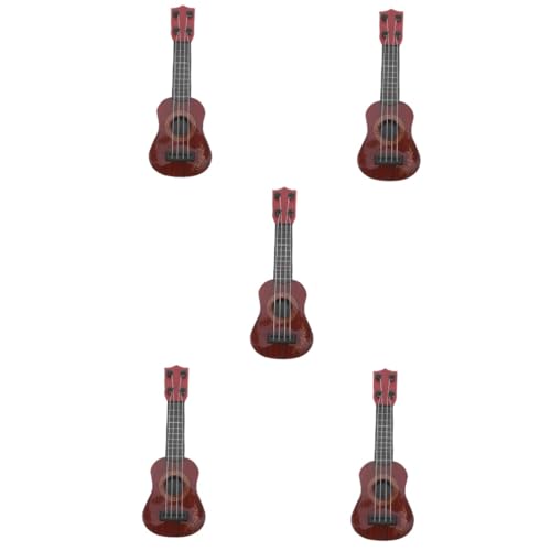 Abaodam 5st Gitarrenspielzeug Für Kinder Realistische Gitarrenfigur Ukulele Musikspielzeug Kinderspielzeug Ukulele Mini-Musikinstrument Gitarren-lernspielzeug Gitarre Bass Mini-Gitarre Abs von Abaodam