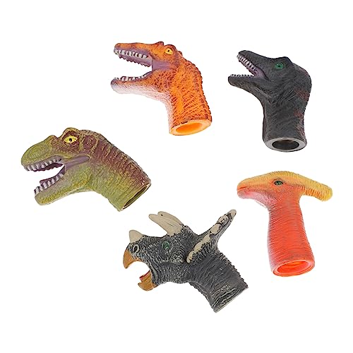 Abaodam 5st Handpuppenspielzeug Dinosaurier-fingerpuppen Fingerpuppenspielzeug Für Kinderpuppenspielzeug -Dinosaurier- Finger Mini-fingerpuppen Plastik von Abaodam