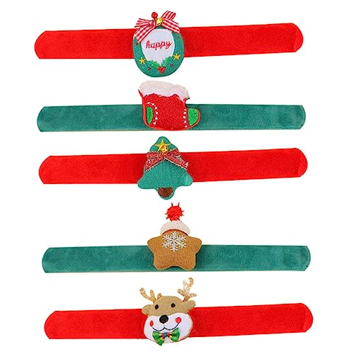 Abaodam 5st Klapparmband Entzückendes Kinderspielzeug Weihnachtsarmband Schlagarmband Für Kinderzubehör Partykinderspielzeug Versorgen Festival-slap-bands Schlagband Plastik von Abaodam