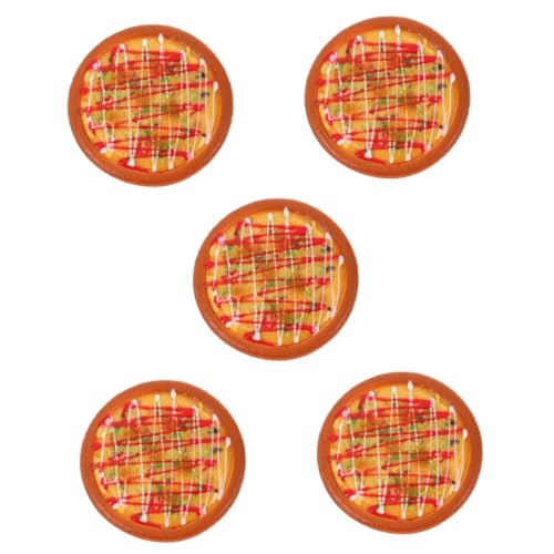 Abaodam 5st Simulation Pizza-Modell Gefälschte Pizza-Fotografie-Requisite Vorgeben, Pizza Zu Spielen Requisite Für Gefälschte Gefälschtes Pizzamodell Lebensmittelspielzeug PVC von Abaodam