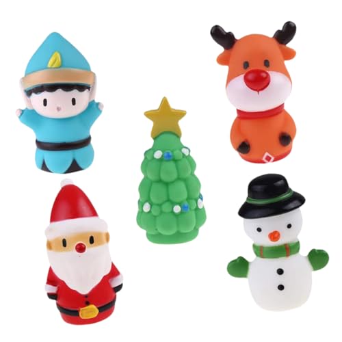 Abaodam 5 Stücke Cartoon Weihnachten Modell Fingerpuppen Jungen Und Mädchen Passende Finger Spielzeug Kreative Kinder Finger Puppet Spielzeug von Abaodam