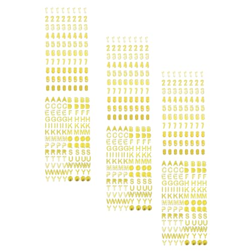 Abaodam 6 Blätter Alphabet-Aufkleber Planer-Aufkleber Scrapbook- Kalenderaufkleber Aufkleber Mit Goldprägung Zeitschriftenaufkleber Handarbeitsabziehbilder Planer Zubehör Das Haustier von Abaodam