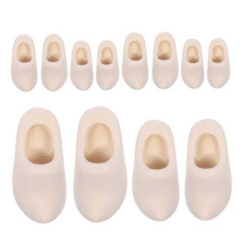 Abaodam 6 Paare Mini Holzschuhe Unfertige Miniatur Holzschuhe zum Bemalen Blanko Puppenschuhe für DIY Bastelprojekte Holländische Clogs als Puppenhaus Dekoration Abaodam 6 Paare Mini Holzschuhe Unfertige Miniatur Holzschuhe zum Bemalen Blanko Puppenschuhe für DIY Bastelprojekte Holländische Clogs als Puppenhaus Dekoration von Abaodam