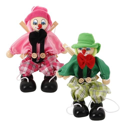 Abaodam 6 STK Marionette Zubehör Für Puppenspiele Piratenpuppe Plüsch Puppen Für Puppentheater Tiys Puppen Für Kinder 8-10 Handpuppe Clown Clownpuppe Plüsch Clown Plüschtier Hölzern von Abaodam