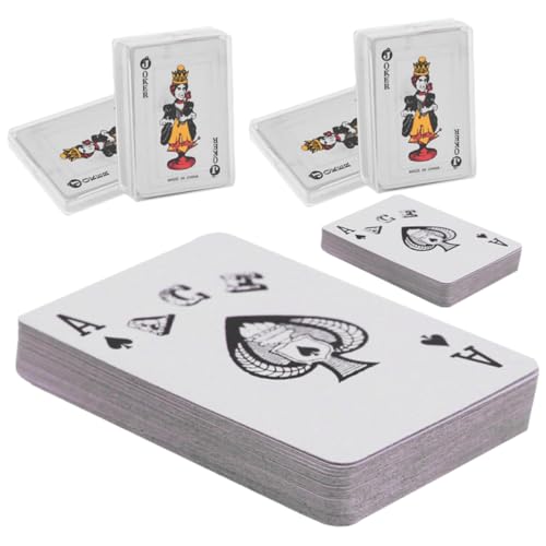 Abaodam 6 Sätze Kartenspiele für Erwachsene für Partys Poker-Karten-Deck kleines Pokerspiel Kinder kartenspiel kartenspiele für Kinder Mini-Kartenspiel Mini-Hausdekoration Papier von Abaodam