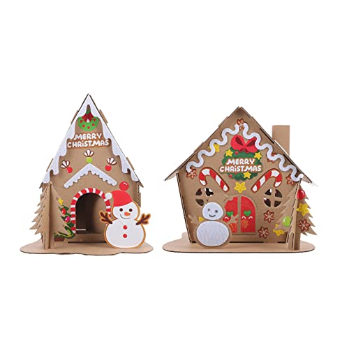 Abaodam 6 Sätze Weihnachtsplätzchenhaus Weihnachtsfest Gefälligkeiten für Weihnachtsfeiern weihnachtsspielzeug Kinder weihnachtsbasteln Dekorationen weihnachtsdeko kreatives Kekshaus von Abaodam