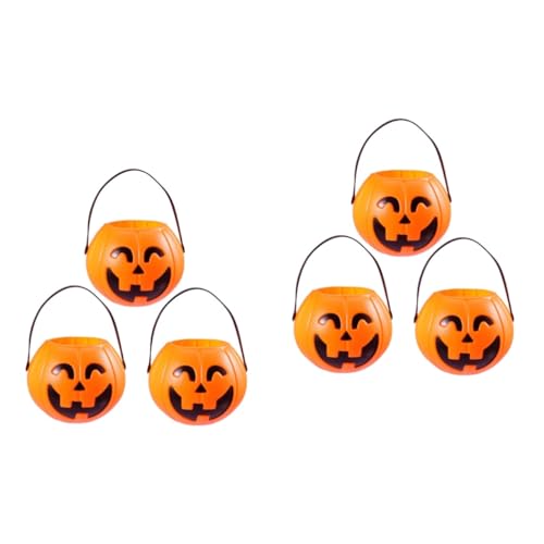 Abaodam 6 Stk Kürbis Eimer Mini-Laterne Kürbis-Süßigkeits-Tasche Ö halloween pumpkin halloweenkürbis Meerjungfrauenspielzeug Korb Halloween-Süßigkeitshalter tragbarer Kürbiseimer Miniatur von Abaodam