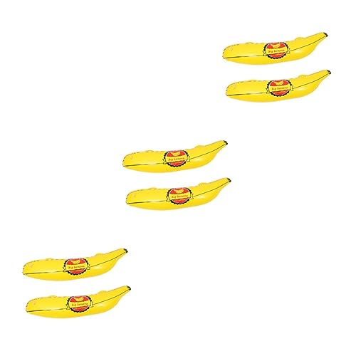 Abaodam 6 Stk aufblasbare banane Aufblasbare Fruchtdekoration schwimmende Banane bürodeko pummeluff kuscheltier PVC Bananen Requisiten Spielzeug Party aufblasbares Bananenspielzeug Yellow von Abaodam