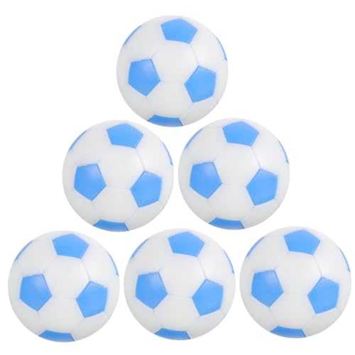 Abaodam 6 Stück Mini Fußball Kickerzubehör Austauschbare Tischfußballbälle Tischspielbälle Schreibtischspielbälle Tischfußballspielbälle Tischfußballzubehör Himmelblauer Kunststoff von Abaodam