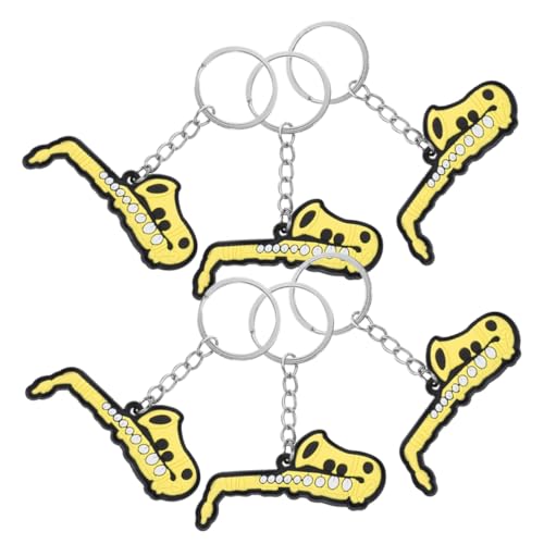 Abaodam 6 Stück Musikinstrument Anhänger Musik Schlüsselanhänger Schlüsselanhänger Schlüsselanhänger Instrument Saxophon Schlüsselanhänger Instrumentenanhänger Schlüsselanhänger von Abaodam