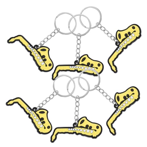 Abaodam 6 Stück Musikinstrument Anhänger Schlüsselanhänger Schlüsselanhänger Anhänger Saxophon Schlüsselanhänger Niedliches Schlüsselanhänger Zubehör Dekorativer Schlüsselanhänger von Abaodam