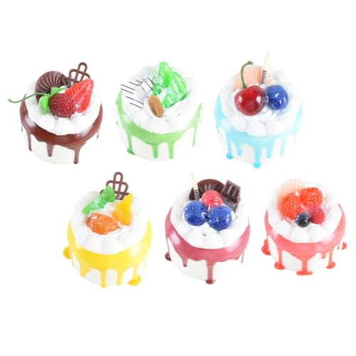 Abaodam 6 Stück Simulation Kuchen Realistisches Essen Magnetisches Design Gefälschter Kuchen Gefälschter Nachtisch Falscher Kuchen Simulierter Kuchen Falsches Cupcake Kuchen Pu von Abaodam