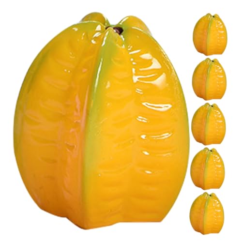 Abaodam 6 Stück Teiliges Mini Deko aus Langlebigem Harz Realistische Lebensechte Sternfrucht Modelle für DIY Basteln und Schaufensterdekoration Abaodam 6 Stück Teiliges Mini Deko aus Langlebigem Harz Realistische Lebensechte Sternfrucht Modelle für DIY Basteln und Schaufensterdekoration von Abaodam