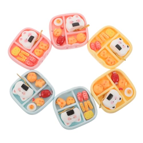 Abaodam 6 Stück Teiliges Miniatur Japanisches Lunchbox aus Resin Realistische Nachbildung Niedliche Miniatur Essensmodelle für Puppenhausdekoration und Micro Szenerie Gestaltung Abaodam 6 Stück Teiliges Miniatur Japanisches Lunchbox aus Resin Realistische Nachbildung Niedliche Miniatur Essensmodelle für Puppenhausdekoration und Micro Szenerie Gestaltung von Abaodam