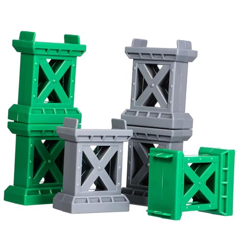 Abaodam 6 Stück Teiliges Zugbrücken Stützset aus Robustem Stapelbare Bahnbrücken Erhöher für Holzeisenbahn Kompatible Gleisstützen für Zugspielzeug Abaodam 6 Stück Teiliges Zugbrücken Stützset aus Robustem Stapelbare Bahnbrücken Erhöher für Holzeisenbahn Kompatible Gleisstützen für Zugspielzeug von Abaodam